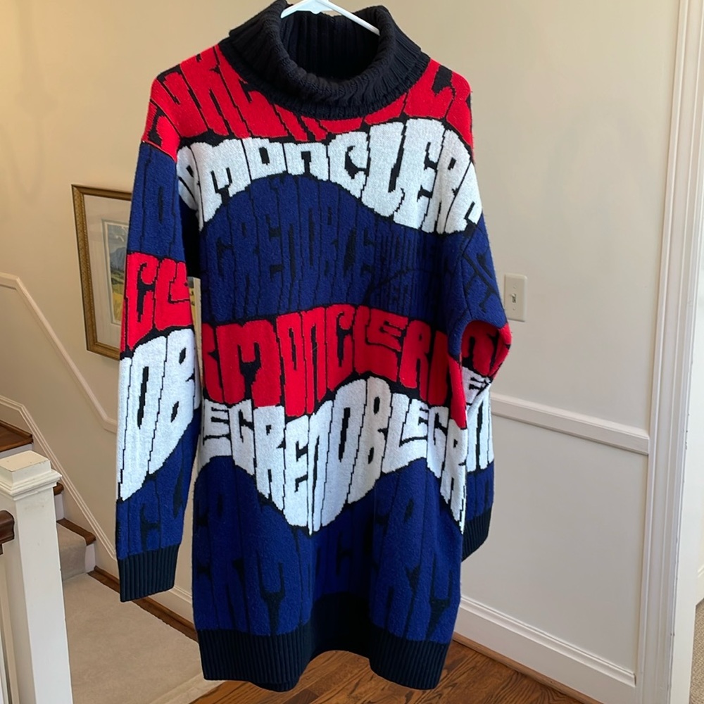 Moncler Grenoble Logo Sweater Dress Tunic